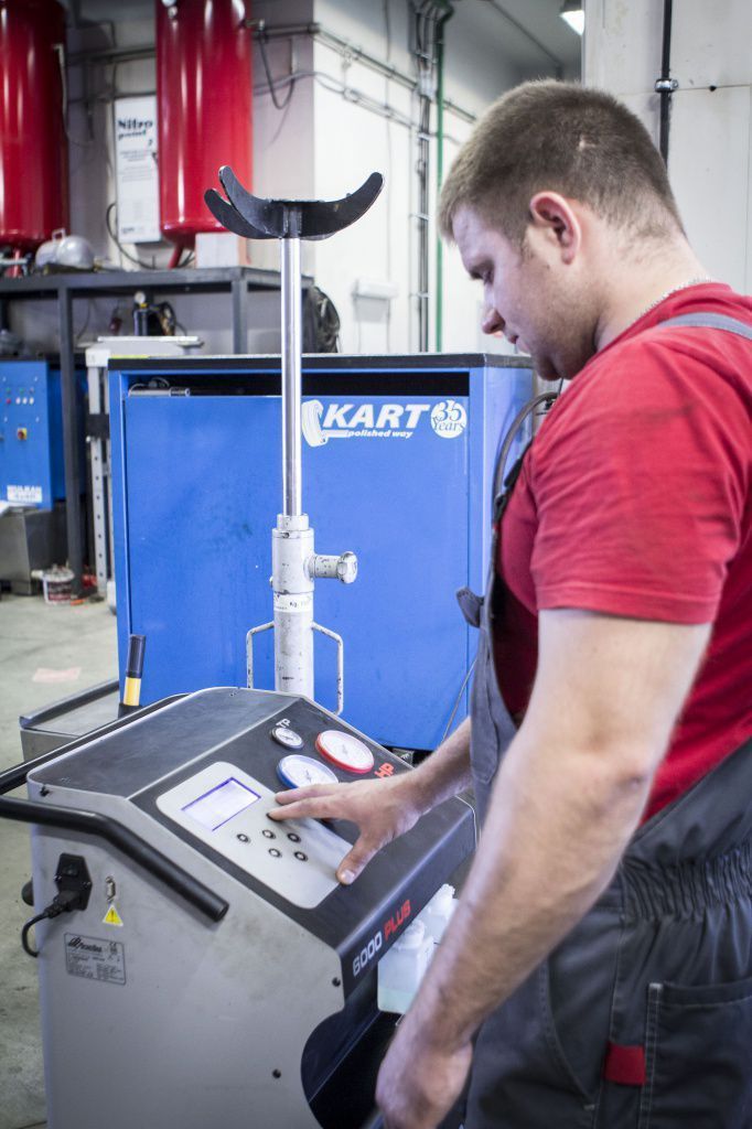 Заправка кондиционера в КОЛЕСО